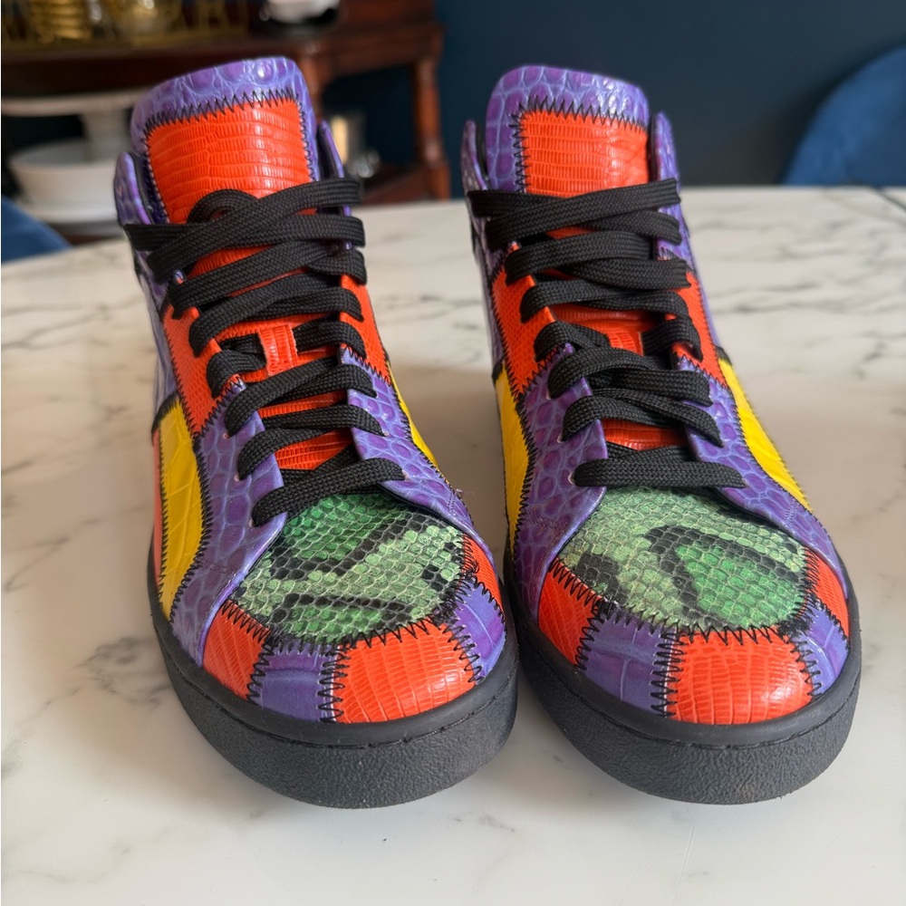 Moschino Multicolor Patchwork High-Tops - image 5